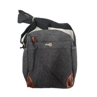 FIB Explorer Canvas Cross Body Travel Bag - Black thumbnail
