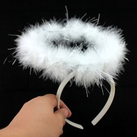 ANGEL HEADBAND Fairy Halo Hair Hoop Costume Dress Up Party Xmas Headpiece thumbnail