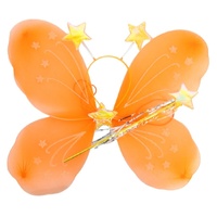 Girls Kids Angel Fairy Butterfly Wing Fancy Princess Party Costume Prop - Orange thumbnail
