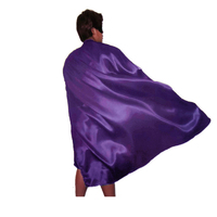 ADULT CAPE Costume Cloak Halloween Fancy Dress Coat Jacket Superhero Book Week - Purple thumbnail