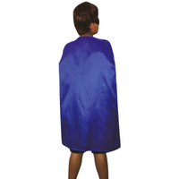 MEDIUM CAPE Kids Childrens Party Costume Vampire Halloween Coat School Team - Blue thumbnail