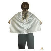 SHORT CAPE Kids Childrens Party Costume Vampire Coat School Team Colours - White thumbnail