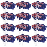 12x Australian Hand Flags – Set of 8 (14cm x 21cm) – Perfect for Australia Day Celebrations thumbnail