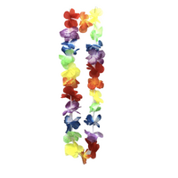 40cm HAWAIIAN LEI Tropical Beach Theme Hawaii Luau Party Garland Flowers thumbnail