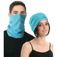 Seamless Tube Bandana Head Scarf Face Cover Mask Gaiter Ski Snow - Plain Colours - Light Blue thumbnail