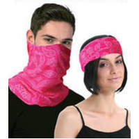 Seamless Tube Bandana Head Scarf Face Cover Mask Pattern Mask Neck Gaiter - Hot Pink thumbnail