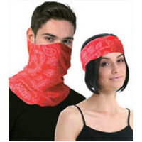 Seamless Tube Bandana Head Scarf Face Cover Mask Pattern Mask Neck Gaiter - Red thumbnail