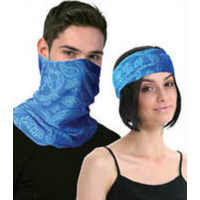 Seamless Tube Bandana Head Scarf Face Cover Mask Pattern Mask Neck Gaiter - Royal Blue thumbnail