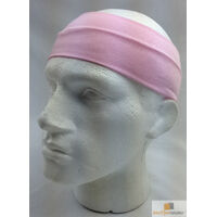 PLAIN HEADBAND Elastic Stretch Sports Yoga Hair Band Unisex 8cm Wide Wrap - Light Pink thumbnail
