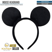 Mickey Minnie Mouse Headband Costume Halloween Party Hair Head Band - Black thumbnail
