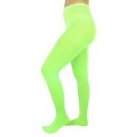 PANTYHOSE Tights Stockings Hosiery Womens Ladies Plain Colours - Fluro Green thumbnail