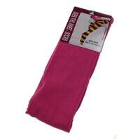 OVER THE KNEE SOCKS Plain Striped High Thigh Ladies Long Womens Stripey Stocking - Plain Pink thumbnail
