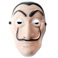 Money Heist Plastic Mask Costume TV Series Fancy Dress Cosplay thumbnail