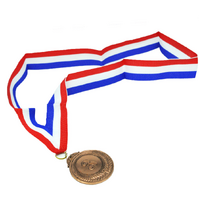 3rd METAL BRONZE WINNER MEDALS Sports Day School 46cm Ribbon thumbnail