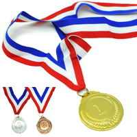 Set of 3 Gold Silver Bronze Medals Sports Day Awards School Events Olympics Parties thumbnail