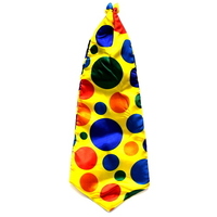 CLOWN TIE Big Jumbo Large Fun Crazy Clowns Costume Bow Dress Circus Party Yellow thumbnail