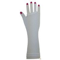 FISHNET GLOVES Fingerless Elbow Length 70s 80s Womens Costume Party Dance - White - One Size thumbnail