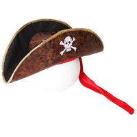 Deluxe Pirate Hat Costume Party Accessory Jack Sparrow - Brown thumbnail