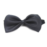 Mens BOW TIE Wedding Tuxedo Pre-tied Formal Bestman Necktie Classic Plain Party - Black thumbnail