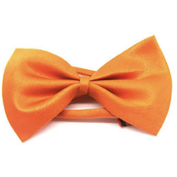Mens BOW TIE Wedding Tuxedo  Formal Bestman Necktie Classic Plain Party - Orange thumbnail