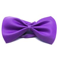 Mens BOW TIE Wedding Tuxedo  Formal Bestman Necktie Classic Plain Party - Purple thumbnail
