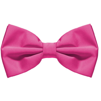 Mens BOW TIE Wedding Tuxedo Formal Bestman Necktie Classic Plain Party  - Hot Pink thumbnail