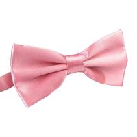 Mens BOW TIE Wedding Tuxedo Formal Bestman Necktie Classic Plain Party  - Light Pink thumbnail