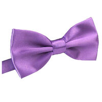 Mens BOW TIE Wedding Tuxedo Formal Bestman Necktie Classic Plain Party  - Purple thumbnail