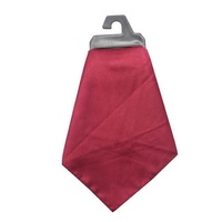 Mens POCKET SQUARE Party Silk Suit Handkerchief Kerchief Hanky Wedding  - Burgundy thumbnail