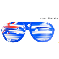 Jumbo Party Costume Glasses  - Australian Flag Design - Wayfarer Oversized 26cm Wide thumbnail