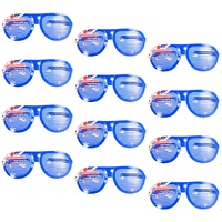 12x Jumbo Party Costume Glasses  - Australian Flag Design - Wayfarer Oversized 26cm Wide thumbnail
