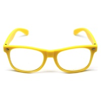 Yellow Party Glasses w/ Clear Lenses – Fun 80s Australia Day Costume Glasses thumbnail