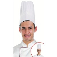 CHEFS HAT Chef Master Kitchen Cooking Baker Cap Costume Fancy BBQ Party - White thumbnail