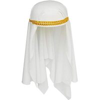 Arabian Keffiyeh Hat Sheik Costume Muslim Fancy Dress Party Accessory Cap thumbnail
