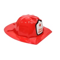 KIDS FIREMAN HAT Fire Chief Party Cap Helmet Costume Dress Up Halloween Firemans thumbnail