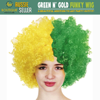 DELUXE AUSSIE AFRO WIG Costume Party Fancy Curly Hair Disco Dress Australia Day thumbnail