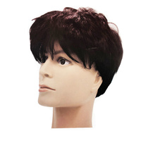 MENS WIG 80s Fancy Dress Mens Party Costume Rock Bogan Punk 70s 90s - Brown thumbnail