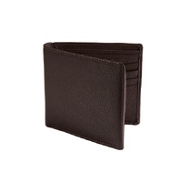 Dents RFID Pebble Grain Bifold Slim Leather Wallet - Chocolate thumbnail