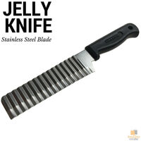 JELLY KNIFE Stainless Steel Blade Potato Vegetable Crinkle Wavy Cutter Slicer thumbnail