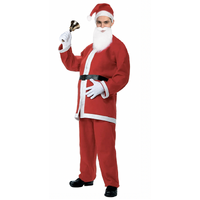 ADULT SANTA CLAUS COSTUME Suit Father Xmas Party Outfit Father Christmas thumbnail