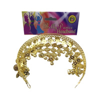 BELLY DANCE HEADBAND Indian Fancy Dress Costume Gypsy Bollywood Tribal Boho thumbnail
