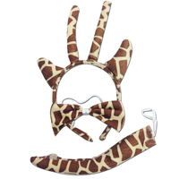3pcs Set Animal Costume Dress Up Party Bow Tie Tail Ears Book Week - Giraffe thumbnail