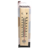 27cm Wooden Thermometer Indoor Outdoor Glass Wall Hanging Room Sensor Jumbo thumbnail