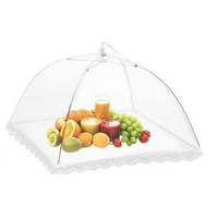 15" MESH FOOD COVER Kitchen BBQ Collapsible Lace Net Insect Fly Wasp Protection thumbnail