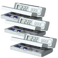 3x TravelPal Pill Box Dispenser Case Medicine Tablet Travel Organizer w/ Alarm thumbnail