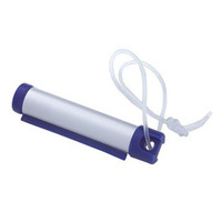 Funky Luggage Cylinder Tag Rollout Label for Address Details - Silver/Blue thumbnail