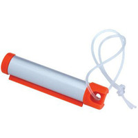 Funky Luggage Cylinder Tag Rollout Label for Address Details - Silver/Orange thumbnail