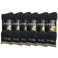 6 Pairs MERINO WOOL SOCKS Mens Heavy Duty Premium Thick Work Socks Cushion BULK - Charcoal - 11-14 thumbnail