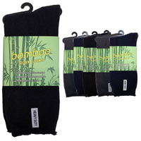 6 Pairs PREMIUM BAMBOO SOCKS Mens Heavy Duty Thick Work Socks Cushion BULK  - Assorted Colour Pack - 11-14 thumbnail