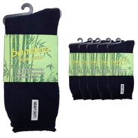 6 Pairs PREMIUM BAMBOO SOCKS Mens Heavy Duty Thick Work Socks Cushion BULK  - Navy Blue - 6-11 thumbnail